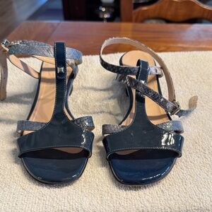 Aquatalia Black and Gray Women's Sandals